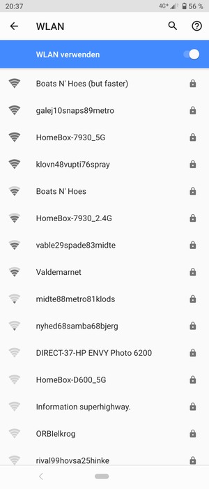 Wählen Sie das Wireless-Netzwerk, zu dem Sie eine Verbindung herstellen möchten