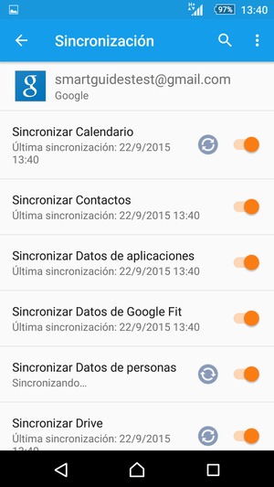 Su información será sincronizada