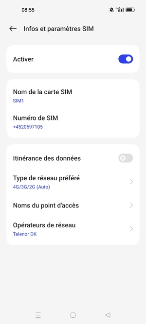 Sélectionnez Noms du point d'accès