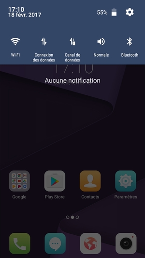 Déroulez à nouveau le menu du haut