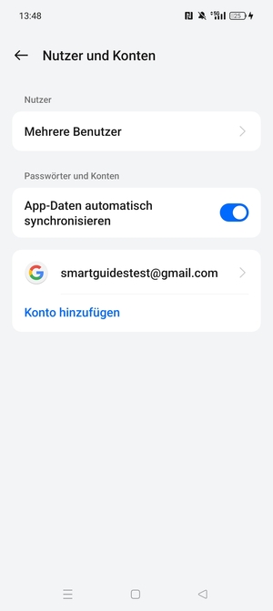 Wählen Sie Ihr Google Konten