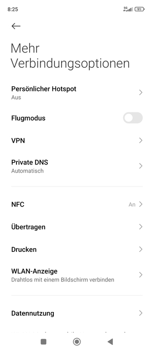 Wählen Sie Persönlicher Hotspot