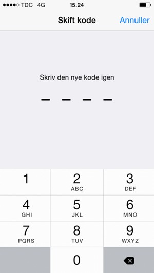 Genindtast din nye adgangskode