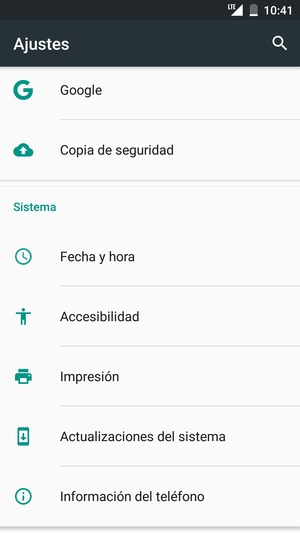 Desplácese y seleccione Actualizaciones del sistema