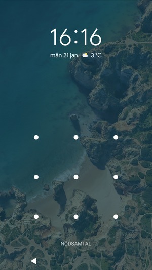 Din telefon är nu säkrad med ett skärmlås