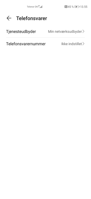 Vælg Telefonsvarernummer