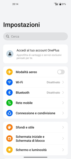 Seleziona Rete mobile