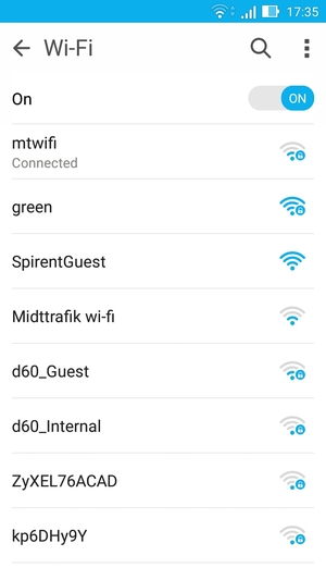 You are now connected to the Wi-Fi network