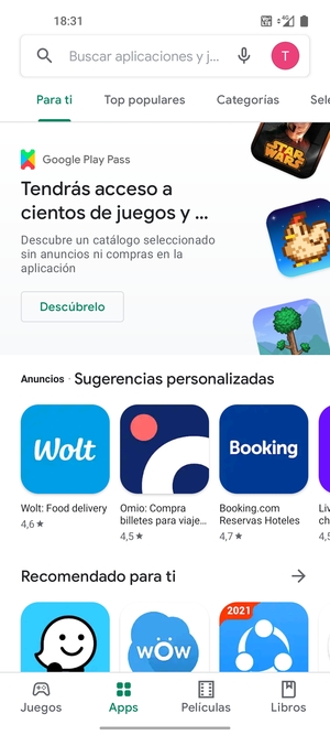 Seleccione la barra de Búsqueda