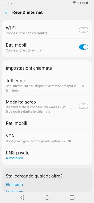 Seleziona Reti mobili