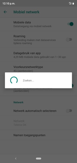 Wacht tot de zoekopdracht beëindigd is