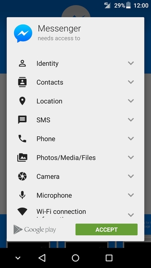 Select ACCEPT