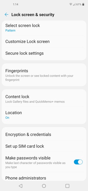 To change the PIN for the SIM card, scroll to and select Set up SIM card lock