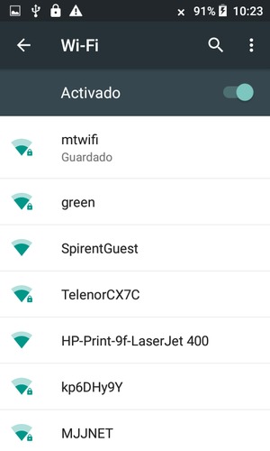 Seleccione la red inalámbrica a la que desea conectarse