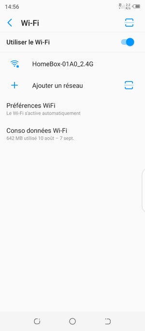 Sélectionnez le réseau sans fil auquel vous souhaitez vous connecter