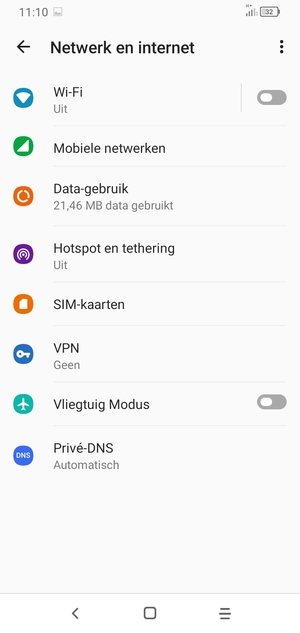 Selecteer Mobiele netwerken