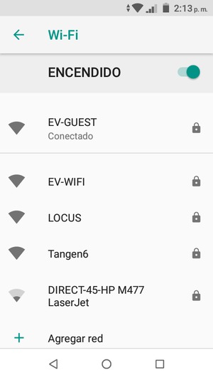 Ahora está conectado a la red Wi-Fi