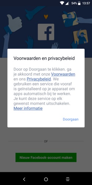 Selecteer Doorgaan