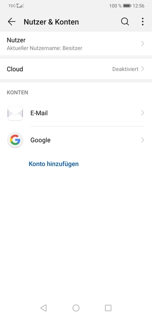 Wählen Sie Google