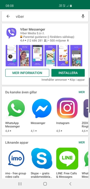 Välj appen