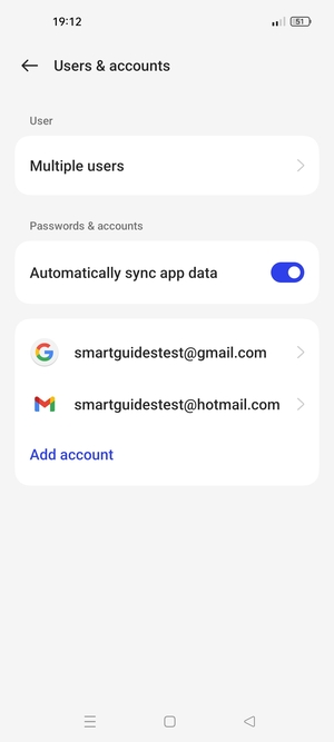 Select your Google account