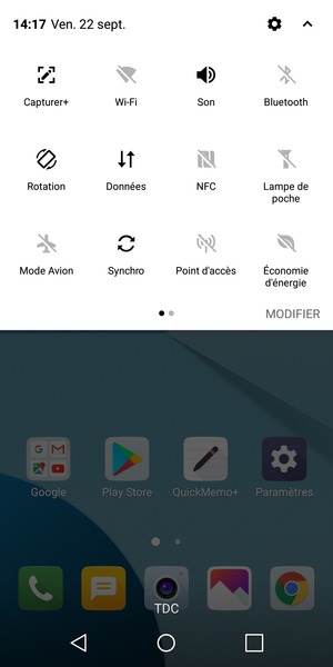 Faites glisser vers la gauche