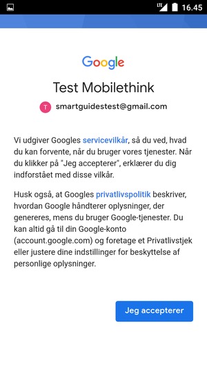 Vælg Jeg accepterer
