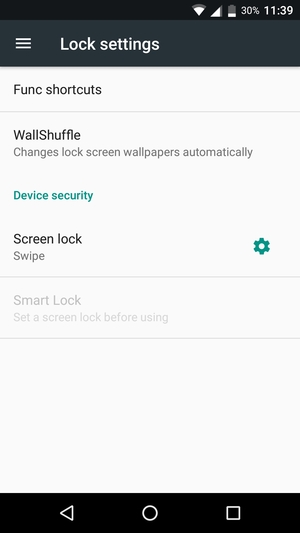 Select Screen lock
