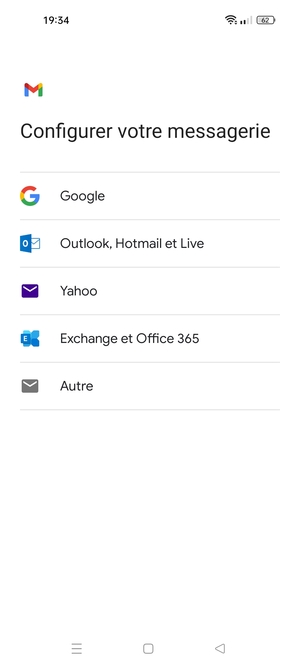 Sélectionnez Exchange et Office 365