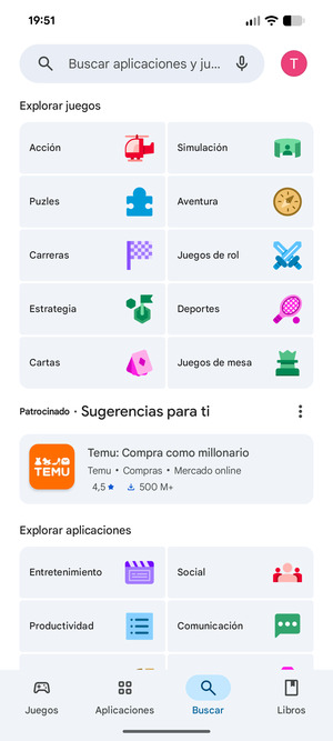Seleccione la barra de Búsqueda