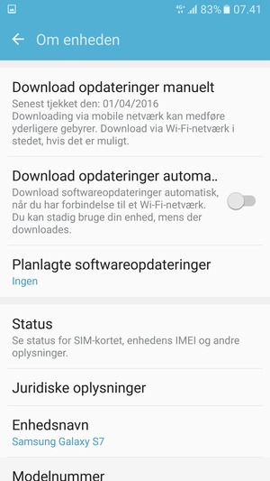 Vælg Download opdateringer manuelt