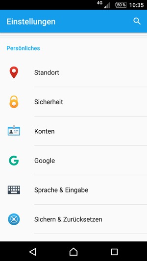 Scrollen Sie und wählen Sie Standort