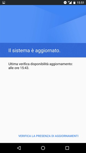Seleziona  VERIFICA LA PRESENZA DI AGGIORNAMENTI