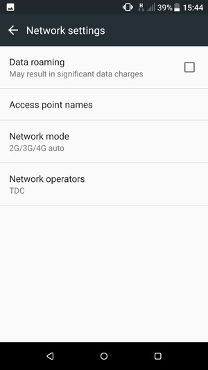 Select Access point names