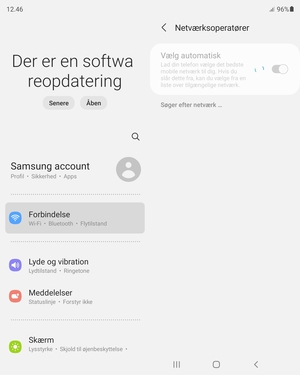 Afvent at søgningen er afsluttet