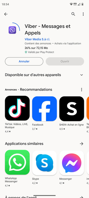 Veuillez attendre la fin de la procédure d'installation