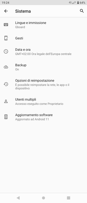 Seleziona Aggiornamento software