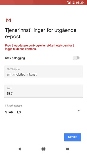 Velg Sikkerhetstype
