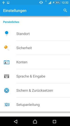 Scrollen Sie und wählen Sie Standort