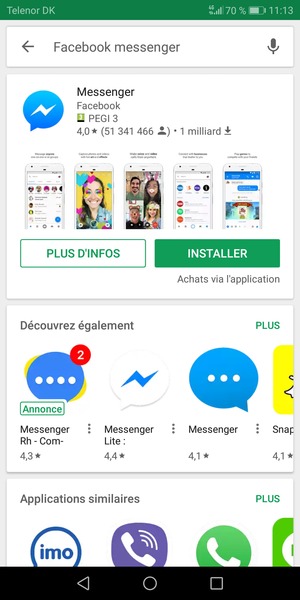 Sélectionnez l'appli