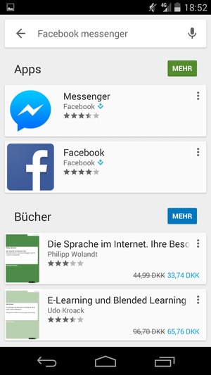 Wählen Sie die App
