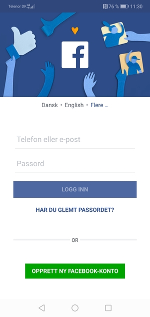 Applikasjonen er klar til bruk