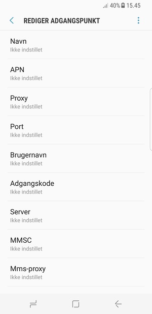 Indtast internet-oplysninger