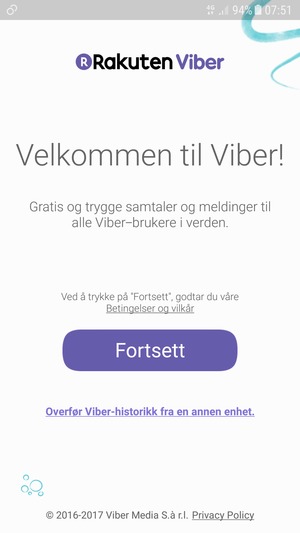 Applikasjonen er klar til bruk