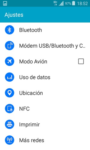 Si ve esta pantalla, seleccione Más redes
