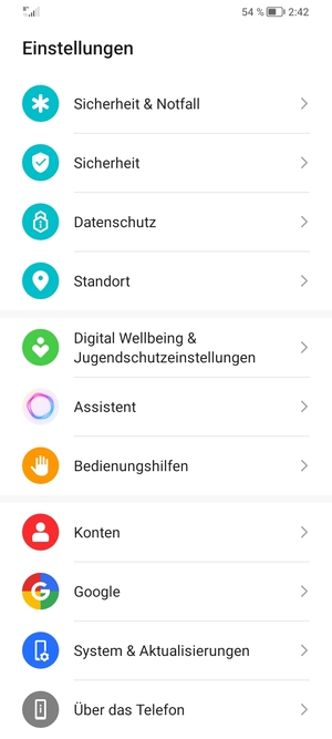 Scrollen Sie und wählen Sie System & Aktualisierungen