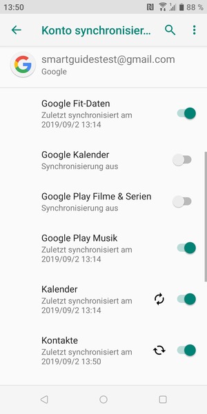 Ihre Daten werden synchronisiert