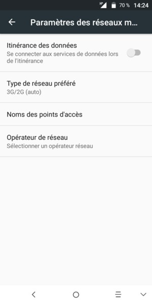 Sélectionnez Noms des points d'accès