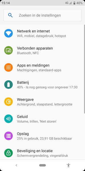 Selecteer Netwerk en internet
