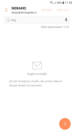 Din konto er klar til brug